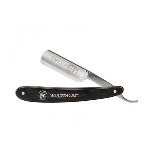 Dovo Soligen 46.581 Rasoir Moustache Lame Courte De 5 Cm Acier Inox Manche 5 Cm En Bois D'ébène Noir 