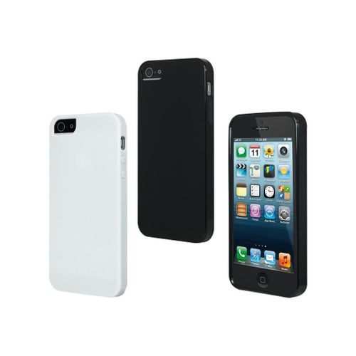 Muvit Minigel - Coque De Protection Pour Téléphone Portable - Noir, Blanc (Pack De 2)