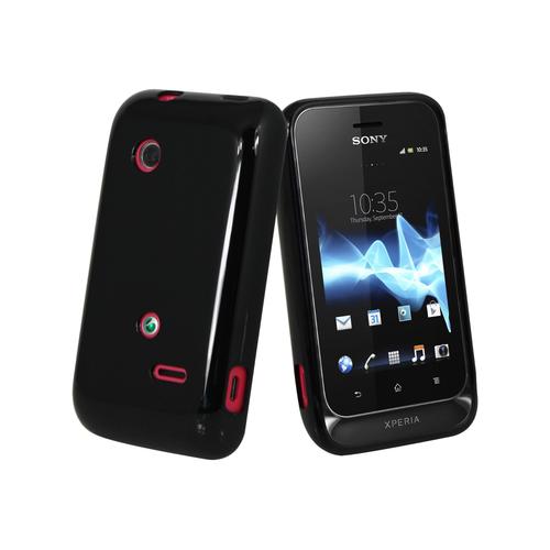 Muvit Minigel - Coque De Protection Pour Téléphone Portable - Noir - Pour Sony Xperia Tipo