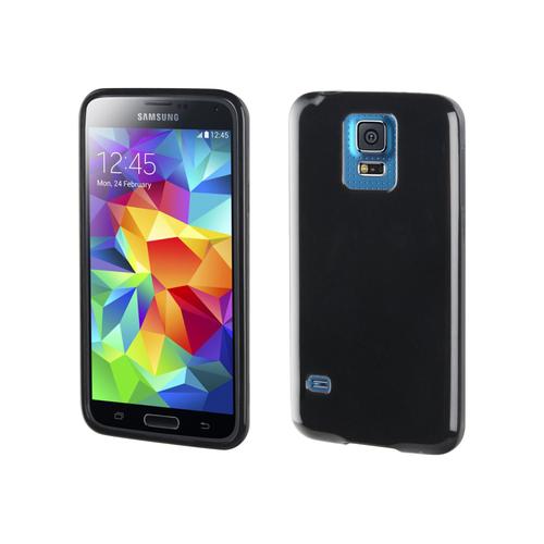 Muvit Minigel - Coque De Protection Pour Téléphone Portable - Noir, Brillant - Pour Samsung Galaxy S5