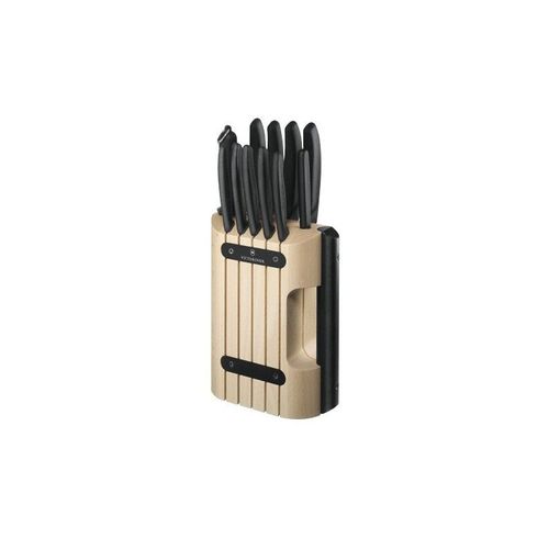 Victorinox 6.7153.11 Bloc De Cuisine En Bois, 11 Pièces Inox , Manche Polypropylène Ou Fibrox Noir