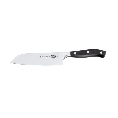 Victorinox 7.7303.17g Couteau Santoku Forgé « Grand Maître », Lame 17 Cm, Manche En Polyoxyméthylène (Pom)