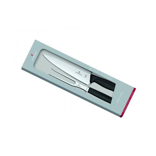 Victorinox 6.7133.2g Service À Découper 2 Pièces, Manche Polypropylène Noir,
