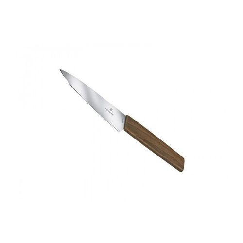 Victorinox 6.9010.15g Couteau Cuisine Swiss Modern, Lame 15 Cm, Manche Noyer. Présentation En Boîte Cadeau.