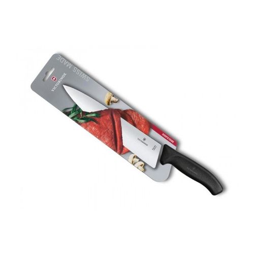 Victorinox 6.8003.25b Couteau Découper, Lame 25 Cm Inox, Manche Polypropylène Noir, Sur Carte.