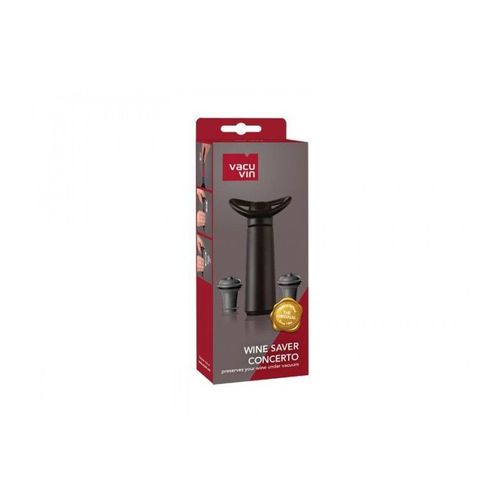 Vacu Vin 856.N Pompe À Vide Lame Manche 0 Cm Vacu Vin « Wine Concerto » (Pour Retirer L'air D'une Bouteille Ouverte). Noir