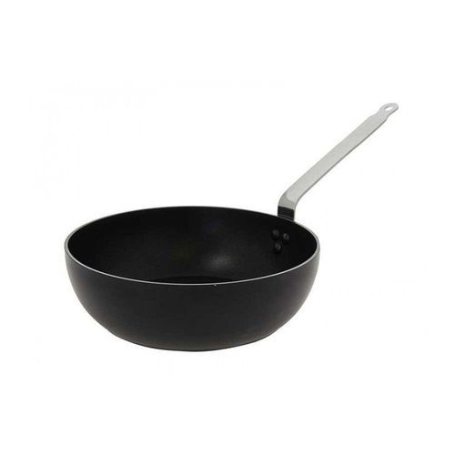 De Buyer 8768.28 Sauteuse Lame Manche Cm Aluminium Forgé Noir