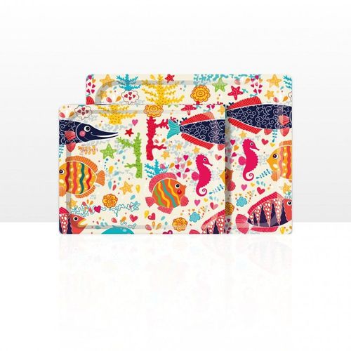 Don Hierro - Plateau De Service, Lot De 2 (42 X 29 Et 48 X 37 Cm), Aptes Pour Le Lave-Vaisselle.-49