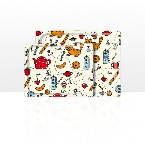 Don Hierro - Plateau De Service, Lot De 2 (42 X 29 Et 48 X 37 Cm), Aptes Pour Le Lave-Vaisselle.-53