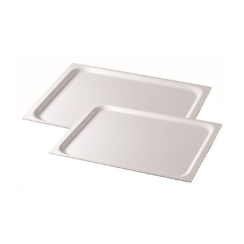 Don Hierro - Plateau De Service, Lot De 2 (42 X 29 Et 48 X 37 Cm), Aptes Pour Le Lave-Vaisselle.-Blanc
