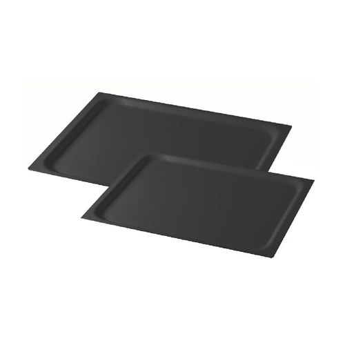 Don Hierro - Plateau De Service, Lot De 2 (42 X 29 Et 48 X 37 Cm), Aptes Pour Le Lave-Vaisselle.-Noir