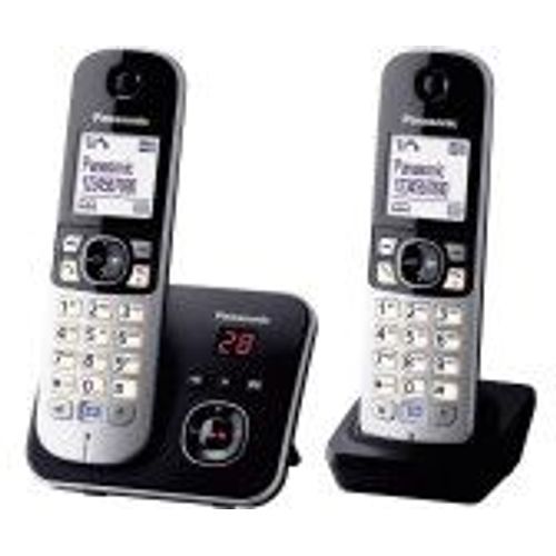Téléphone fixe duo Panasonic KX-TG6862FRB