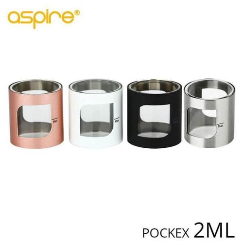 Aspire: Pockex Pyrex Avec Cover Métal 2ml - Silver Silver - Silver Silver