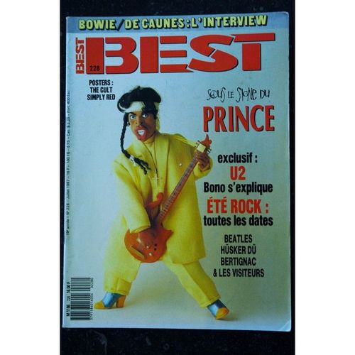 Best 228 Juillet 1987 Cover Prince Interview David Bowie U2 Bono Beatles Bertignac Posters The Cult Simply Red