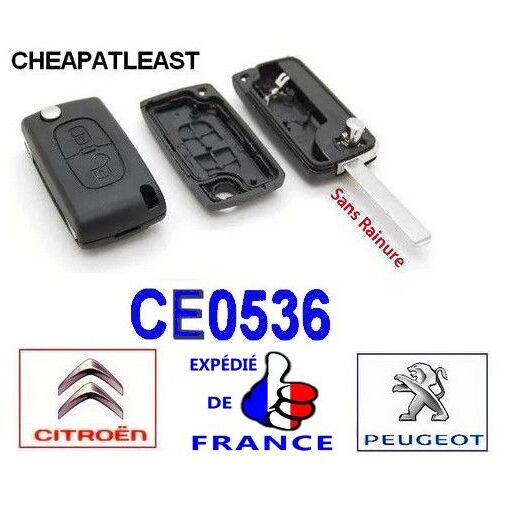 Coque Pour Clé Peugeot – Compatible 107, 207, 307, 308, 407, Partner – Avec Rainure