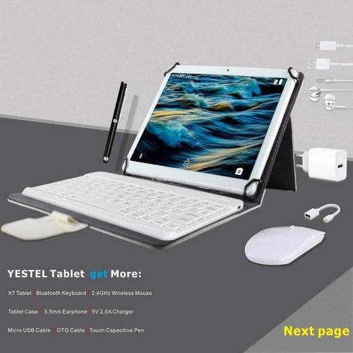 YESTEL Tablette Tactile 10 Pouces Android 8.1 Tablettes 4Go RAM