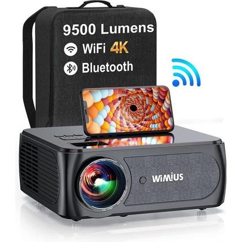 Videoprojecteur Wifi Bluetooth, Full Hd 1080P Projecteur 4K