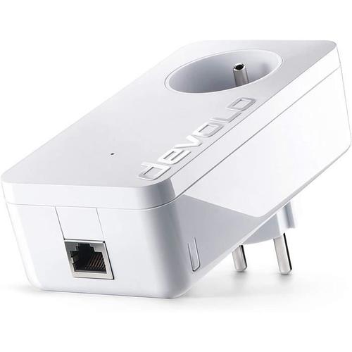 Devolo 9370 dLAN 1200+, Prise Réseau CPL (1200 Mbit/s, 1x Adaptateur, 1 x Port Gigabit Ethernet, Courant Porteur, Prise Filtrée Inté