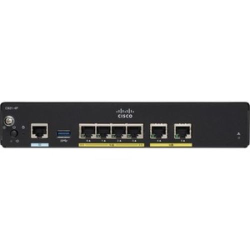 Cisco Integrated Services Router 921 - - routeur - - WWAN commutateur 4 ports - 1GbE - ports WAN : 2