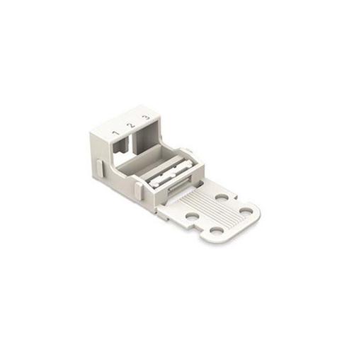 Adaptateur De Fixation - Pour Bornes À 3 Conducteurs - Série 221 - 4 Mm² - Pour Montage À Vis - Blanc