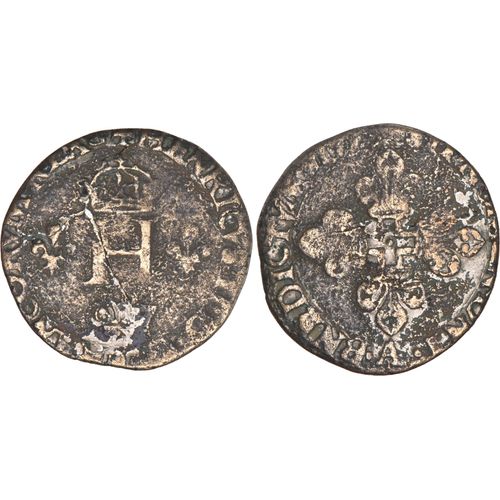 France - Henri Ii - 1550 - Double Sol Parisis Ou Gros De Nesles