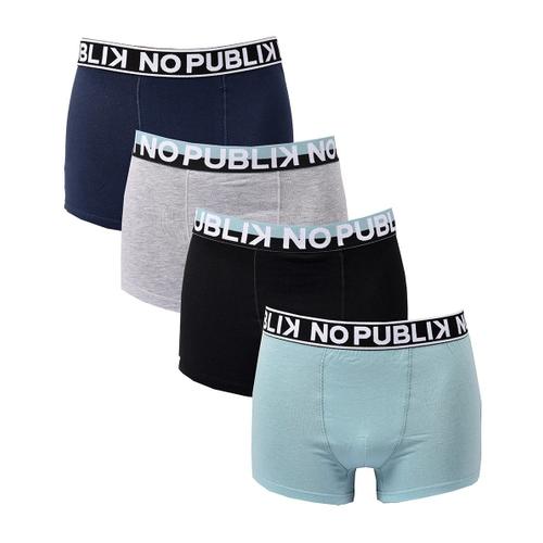 Boxer No Publik Homme Confort Et Qualité En Coton -Assortiment Modèles Photos Selon Arrivages- Pack De 4 Boxers 53335