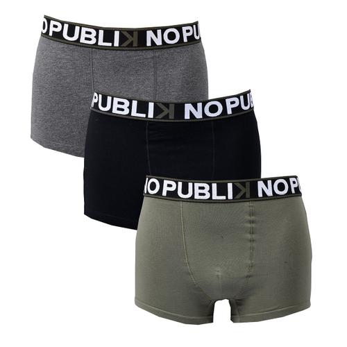 Boxer No Publik Homme Confort Et Qualité En Coton -Assortiment Modèles Photos Selon Arrivages- Pack De 3 Boxers 53326