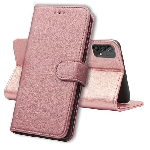 Coque Pour Pour Samsung Galaxy A53 5g, Coque Samsung A53 5g - Portefeuille Rabat Clapet Aimanté - Rose