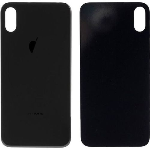 Vitre Arrière Iphone X Noir - Avec Logo + Adhésif