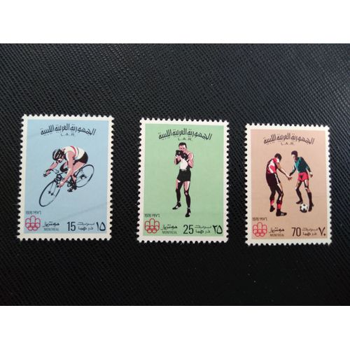 Timbre Libye Yt 584 A 586 Séries: Jeux Olympiques D'été - Montréal 1976 ( 090506 )