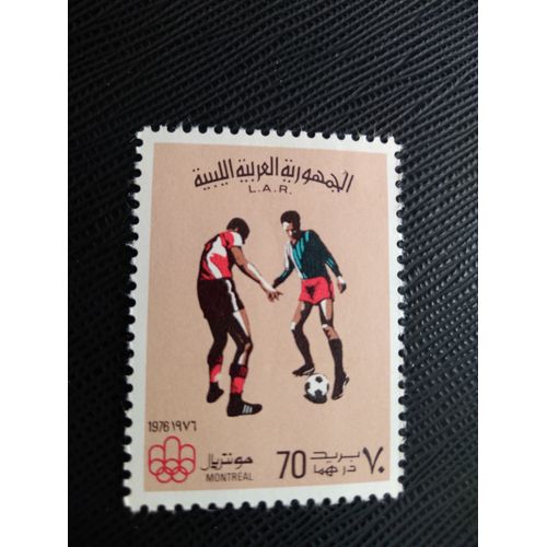 Timbre Libye Yt 586 Jeux Olympiques D'été De Montréal - Football 1976 ( 090506 )