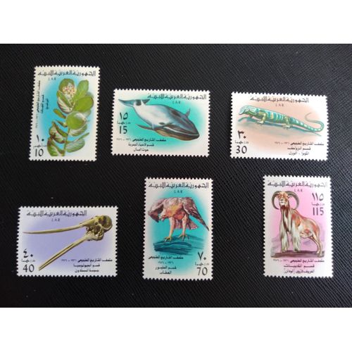 Timbre Libye Yt 578 A 583 Séries: Musée D'histoire Naturelle 1976 ( 090506 )