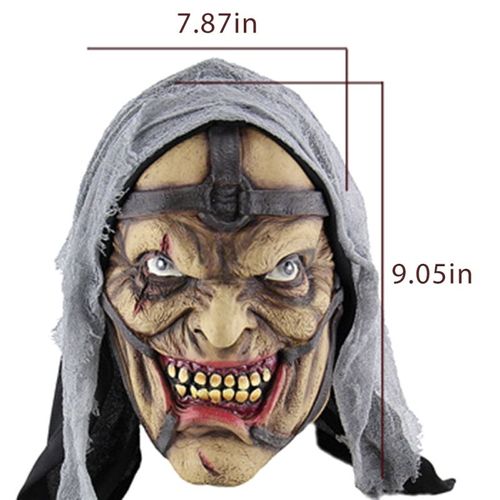 Masque D'halloween, Costume De Cosplay Effrayant Pour Adultes, Déguisement De Zombie, Déguisement De Fête De Vacances, Jouet D'horreur Amusant