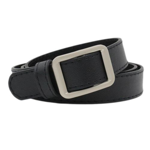 Ceinture En Cuir Pu Pour Femmes, Boucle Carrée, Boucle Ardillon, Jean Noir, Ceinture Chic, Marque De Luxe, Fantaisie, Vintage, Livraison Directe