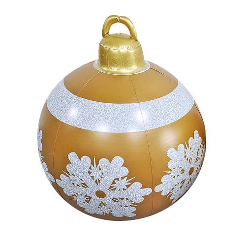 Boule Gonflable D'extérieur Pour Noël, 60cm, En Pvc, Grandes Et Grandes Boules Géantes Pour Décoration De Fête Sur L'arbre, Jouet D'extérieur