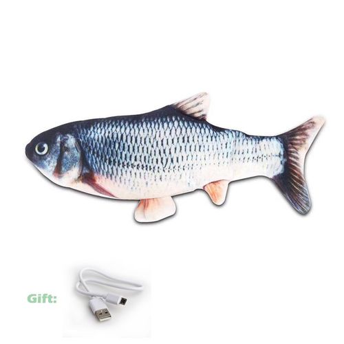 Jouet En Forme De Poisson Pour Chat, Simulation De Poisson Électrique, Herbe-Aux-Chats, Couleur 3d, Jouet Interactif, Poisson En Peluche