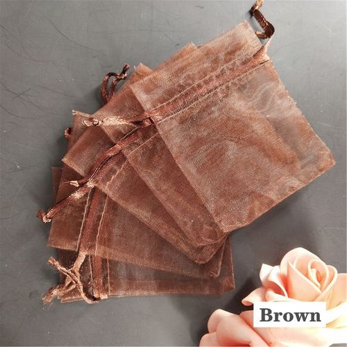 Sacs De Cadeaux, Bijoux Pour Fête De Mariage Ou Noël,Emballages Cadeau, Festifs, En Organza Blanc, 7x9 /9x12/10x15/13x18 Cm, 6 Z, 50 Pièces