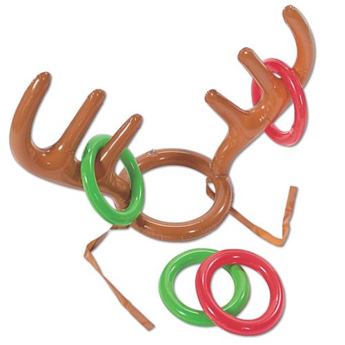 Jeu De Noël Gonflable, Amusant, Père Noël, Renne, Chapeau En Bois, Anneau, Cadeau De Noël Pour Enfants, Jouets D'extérieur, Nouvel An