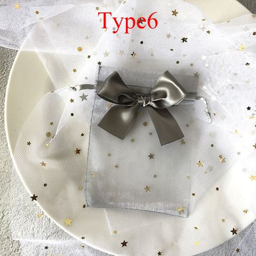 Sac Cadeau En Organza 10 Pièces, Sacs Papillon, Pochette À Cordon De Serrage, Rangement De Bijoux, Emballage De Bijoux, Sac De Fête, Vente En Gros