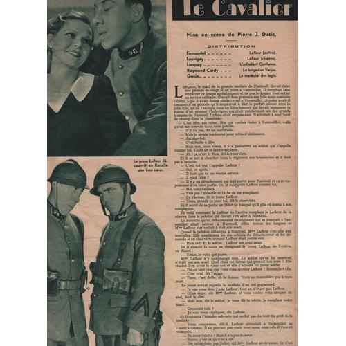 Cine-Miroir N° 508 - Fernandel Dans " Le Cavalier Lafleur" - Elvire Popesco ....