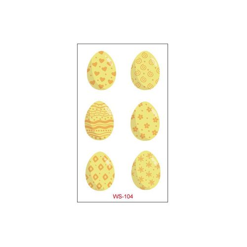 Autocollant De Tatouage, 5 Pièces, Dessin Animé, Imperméable À L'eau, ¿Uf De Lapin Mignon Pour Enfant, Décoration De Pâques, Diy Bricolage