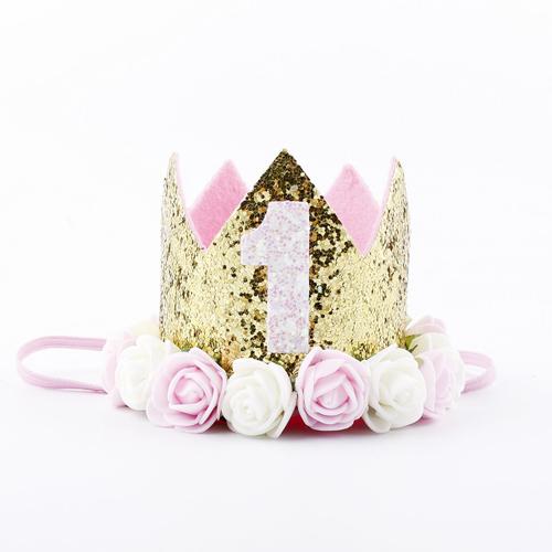 Chapeaux De Fête D'anniversaire Pour Petites Filles, Pour Enfants De 1, 2, 3, 4, 5, 6, 7, 8, 9 Ans, Couronne De Princesse, Décorations De Fête, Bandeau Pour Enfants