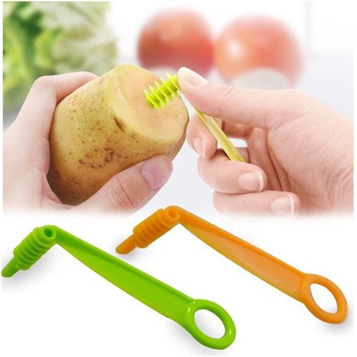 Trancheur à spirale lame, coupeur à main, concombre carotte pommes de terre légumes couteau à spirale accessoires de cuisine 2 pièces