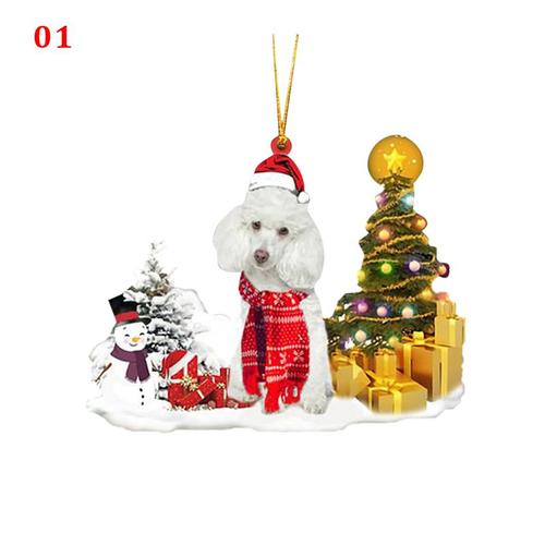 Chapeau En Bois Pour Chien De Noël, 1 Pièce, Mignon, Suspendu, Pendentif Arbre De Noël, Ornements, Cadeau Pour Enfants, Artisanat En Bois, Décoration De Fête De Noël