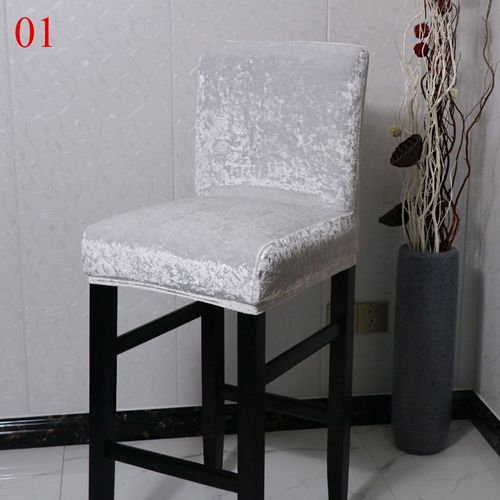 Housse De Chaise En Tissu Velours Brillant, Couvre-Siège Extensible, Anti-Poussière, Pour Salle À Manger, Maison, 1 Pièce