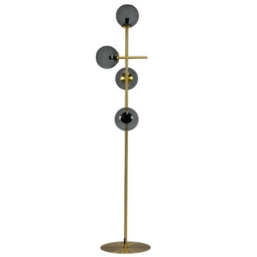 Dyberglarsen Como Lampadaire Globe Multi Bras Fumé, Laiton