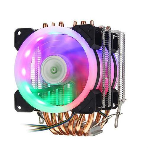 RVB cpu Radiateur 6 tuyaux De Refroidissement Ventilateur Refroidisseur pour Intel AMD PROCESSEUR LGA 1155 1156 1150 1366 2011 X79 2011-3 X99 Socket Carte Mère 20