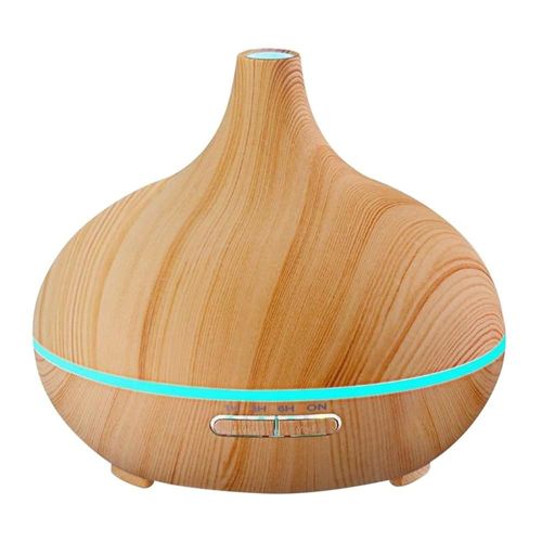 Diffuseur ultrasonique d'huile essentielle et d'arôme, humidificateur d'air de 400Ml, Machine d'aromathérapie, changement de couleur de Grain de bois complet