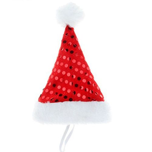 Chapeau De Noël Pour Animaux De Compagnie, Décorations De Noël, Petit Chapeau Pour Chien, Chat, Haut De Gamme, En Peluche, Bandeau À Paillettes Rouges, Nouvelle Collection