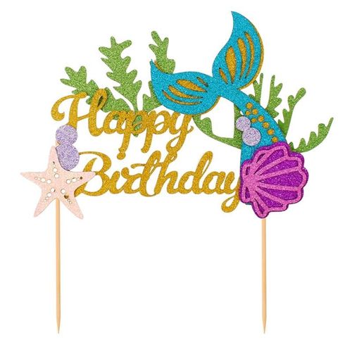 Décoration De Gâteau En Forme De Queue De Sirène, 1 Pièce, À Faire Soi-Même, Décoration De Gâteau, Dessert Pour Fête D'anniversaire, Jolis Cadeaux, Fournitures De Réception-Cadeau Pour Bébé